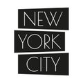 New York city typography design. NYC banner, poster, sport t-shirt print design and apparels graphic. Vector illustration. Royalty Free Stock Photo